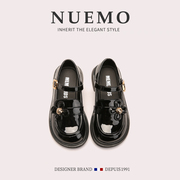 nuemo法国风潮牌童鞋~2023春季公主，配礼服黑色，皮鞋女童演出乐福鞋