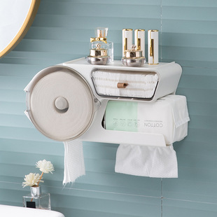 纸巾架卫生间卷纸盒洗脸巾，厕所免打孔抽纸厕，纸盒壁挂卫生纸置物架
