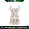 香港直邮潮奢 Self-Portrait 女士 方领蕾丝连衣裙 RS24165SW白色