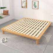 定制榉木实木床无床头，次卧床架子，矮床1.5米1.8米日式榻榻米无