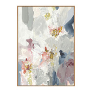 手绘抽象油画 玄关餐厅装饰画 现代简约北欧风格花卉挂画繁花似锦