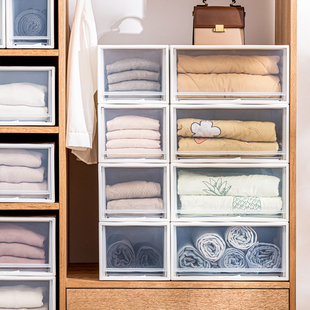 衣柜收纳抽屉式收纳柜，家用塑料衣服简易自由组合整理置物储物柜子