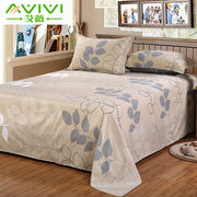 艾薇床单三件套秋冬床上用品纯棉床单枕套，床品套件单人床三件套适