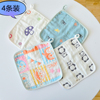日本六层纯棉纱布蘑菇手帕婴儿口水巾宝宝小方巾新生儿洗澡巾毛巾