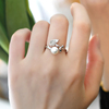 天然淡水珍珠925纯银玫瑰花戒指女开口可调节高级轻奢设计感食指