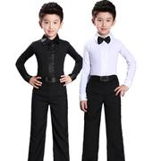 儿童拉丁舞服少儿，练功服装表演服比赛服，上衣男式标准考级裤子