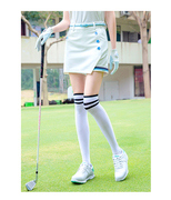 高尔夫球女士短裤裙中高腰开叉运动弹力修身显瘦假两件裤子服装