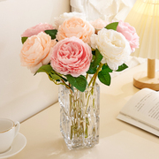 小玫瑰仿真花假花干花餐桌花插花家居，装饰摆设客厅塑料花装饰摆件