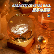 系小物件水晶球桌面装饰品摆件日式创意男生礼物女发光太阳系