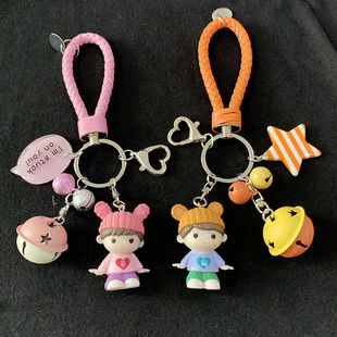 韩国情侣钥匙扣男女一对可爱卡通小挂件创意钥匙圈汽车钥匙链包挂