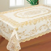 烫金桌布防水防油免洗防烫滑欧式pvc塑料长方形餐桌台布茶几桌垫