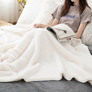法兰绒毛毯加厚盖毯办公室午睡毯子空调毯北欧沙发，毯绒毯被子铺床