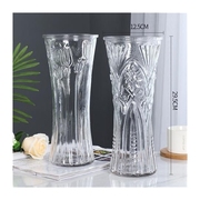 玻璃花瓶加厚客厅，插花摆件水培富贵竹百合，花瓶欧式大号透明花器