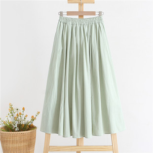 2024春夏季薄荷绿半身长裙凹凸，肌理感伞裙，a字特垂顺半裙薄款不透