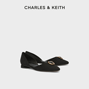 CHARLES&KEITH春夏女鞋CK1-70920079女士复古圆扣低跟单鞋奥赛鞋