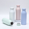 亚马逊不锈钢运动水瓶，创意直身双层牛奶瓶，时尚真空保温杯