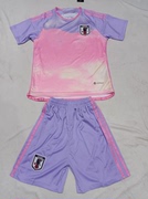 23赛日本女足球服国家队，儿童球衣童装japankidskits粉色球衫套装
