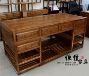 明清仿古红木中式古典全实木南榆木家具，1.8米写字台书桌办公桌