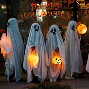 万圣节cos化妆舞会halloween狂欢派对儿童亲子幽灵服披风斗篷鬼衣