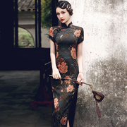 老上海旗袍年轻款少女2024年中国风改良版复古日常可穿连衣裙
