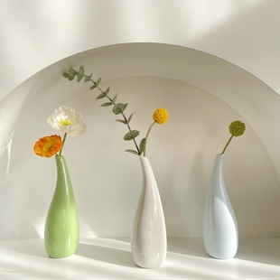 ins北欧陶瓷花瓶干花插花花瓶，客厅餐桌家居，装饰品摆件拍照道具