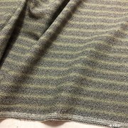 进口高端个性卡其色绿色精纺羊毛条纹西装毛料裤子设计师服装布料