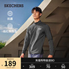 Skechers斯凯奇冬季男士加绒保暖舒适长袖日常运动百搭抗菌T恤衫