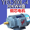 30KW4级电机YE3-200L-4极三相异步电动机二级千瓦纯铜线马达YE2X3