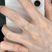 仿和田玉戒指女小众设计感时尚个性转运食指戒2024高级感指环