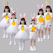六一儿童小兔子演出服幼儿大灰狼小白兔，动物表演服兔子舞蹈服纱裙