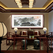 界家居山水画手绘国画，泰山日出泰山，靠山图办公室挂画客厅装饰画