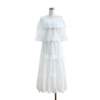  2024气质镂空蕾丝白色一字领上衣长半裙套装935连衣裙常规袖