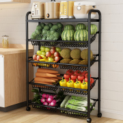 厨房菜篮子置物架落地家用水果蔬菜储物放菜架子多功能多层收纳筐