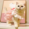 猫咪宠物衣服夏季可爱裙子英，短蓝白猫幼猫狗狗，公主背心裙透气薄款