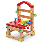 木质鲁班椅子多功能拆装工具螺母丝组装组合儿童益智拼装积木玩具