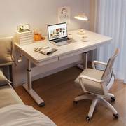 升降桌电脑桌台式家用学生书桌，可移动转角，办公室可调节手动办公桌