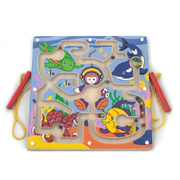 viga唯嘉磁性钓鱼迷宫，幼儿园磁性拼图积木儿童，卡通游戏拼板