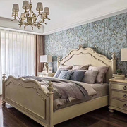 美式art复古实木床法式做旧雕花主卧1.8米双人床奢华婚床可定制