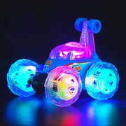 3-8岁儿童玩具电动遥控汽车特技翻斗车音乐跳舞翻滚翻转灯光小孩
