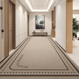 走廊地毯轻奢高级进门地垫家用过道耐脏垫子酒店，防滑定制裁剪脚垫