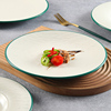 密胺盘子商用仿瓷北欧圆盘，平盘牛排餐盘，西餐盘意面盘沙拉碟子摆盘