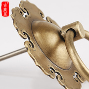 中式仿古木门拉手老式黄铜，门环复古实木大门，门把手古铜拉环拉手
