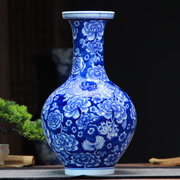 手绘中式青花瓷器花瓶摆件，仿古家居客厅博古架玄关陶瓷工艺装饰品