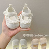 春秋0-1岁新生婴儿棉布，3-6-12个月公主鞋女宝宝，软底透气学步单鞋
