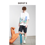 DEPOT3 「断码」原创设计男装短袖衬衫 断码通勤短袖衬衫