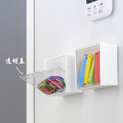 inomata日本进口带磁铁冰箱，收纳盒免打孔橱柜，小物方形整理盒