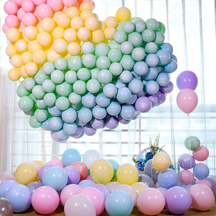 气球儿童无毒生日装饰场景布置马卡龙彩色汽球多款结婚房布置订婚