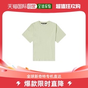 香港直邮Palm Angels棕榈天使绿色男T恤纯色背面字母logo图案
