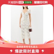 香港直邮self-portrait女士，cord-lace水晶装饰中长连衣裙