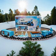 美国Lionel蒸汽火车轨道玩具声音灯光带遥控冰雪奇缘儿童生日礼物